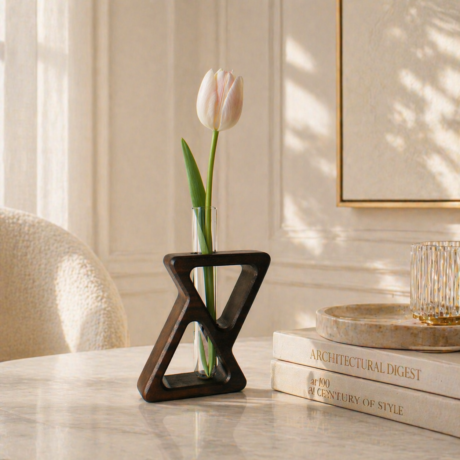 Vaso de Tubo de Ensaio - Vai Vem Imbuia