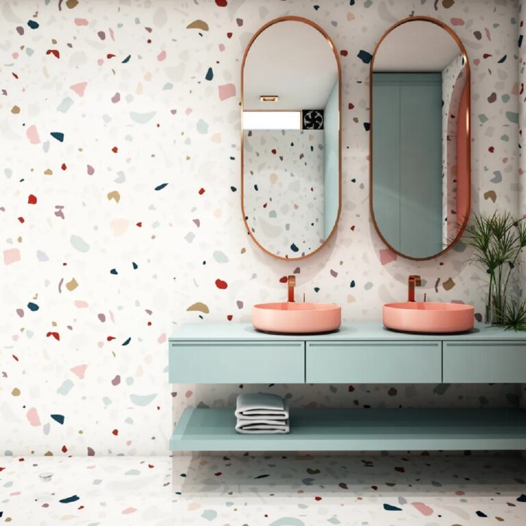 Terrazzo no banheiro: tendência decorativa em alta