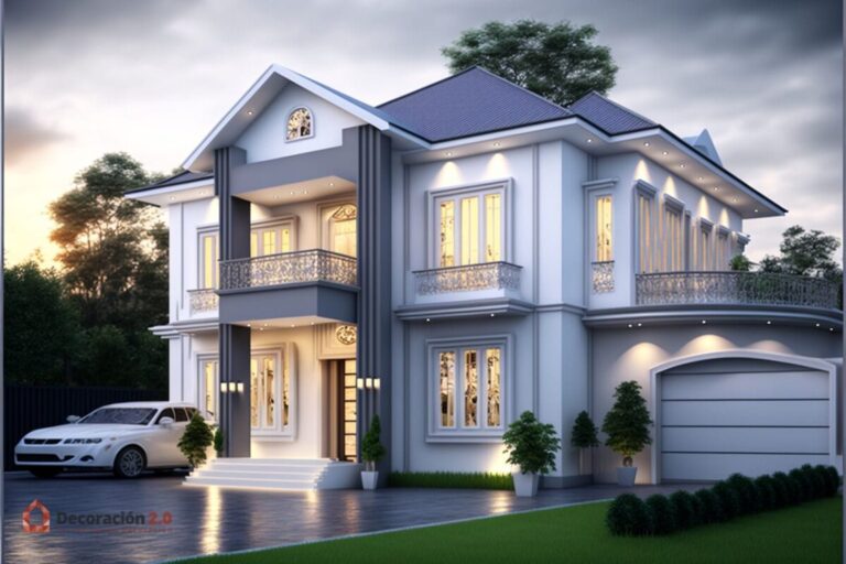 Impressionantes projetos de exterior com estilo moderno em casas de 2 andares